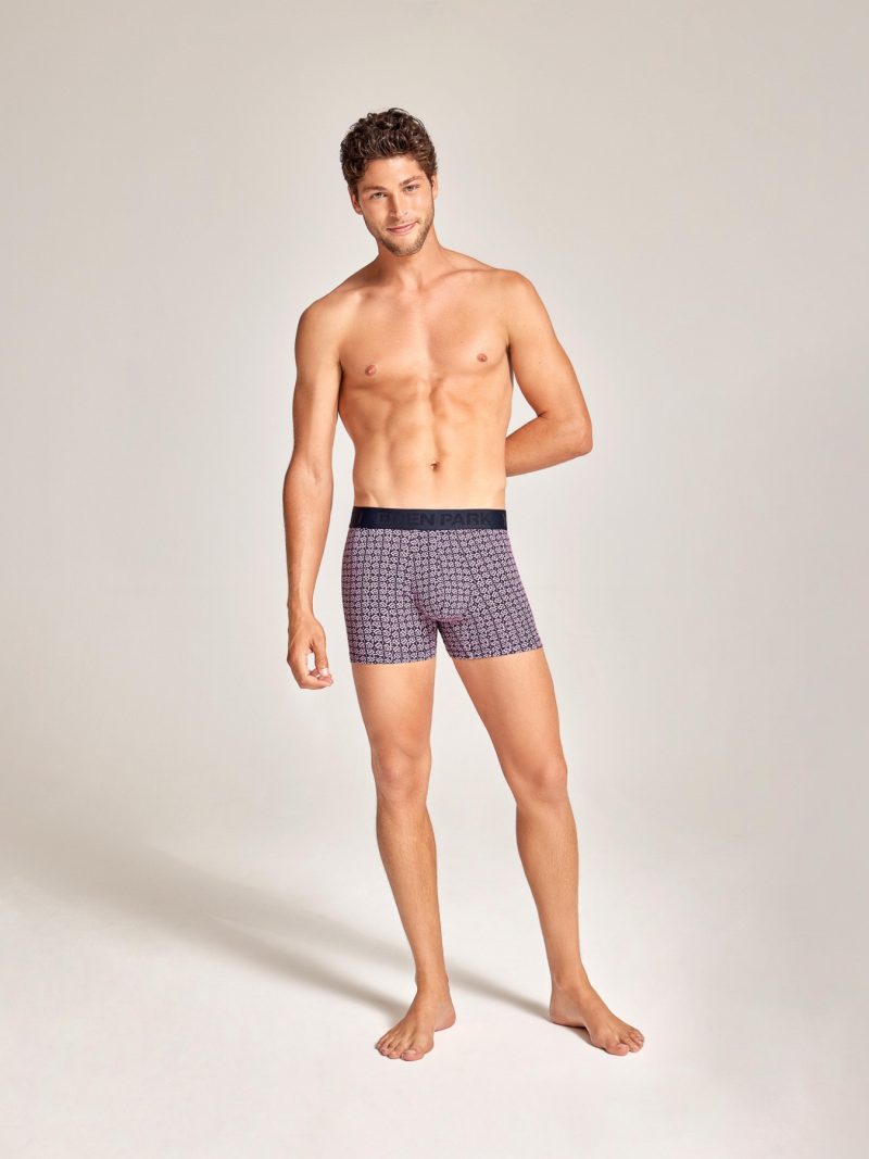 Les dessous Boxer rose/marine ep1221h35p2