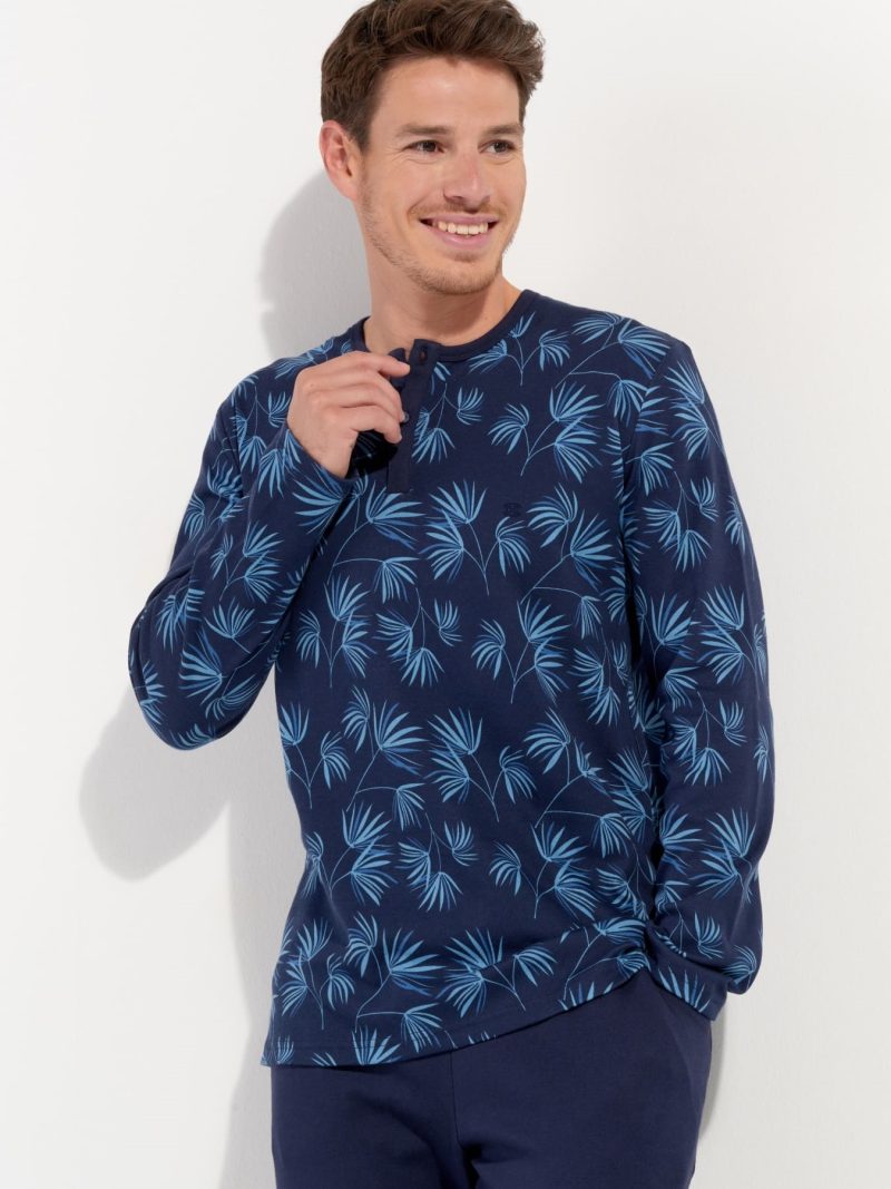 Nuit & Homewear Pyjama et Pyjacourt imprimé marine 402822