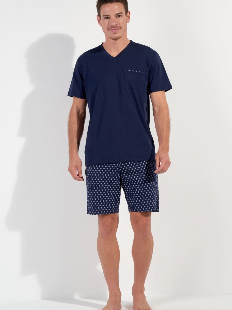 Nuit & Homewear Pyjama et Pyjacourt imprimé marine 402835