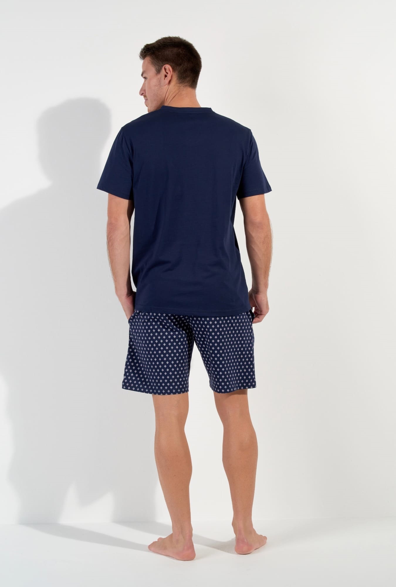 Nuit & Homewear Pyjama et Pyjacourt imprimé marine 402835 – Image 4