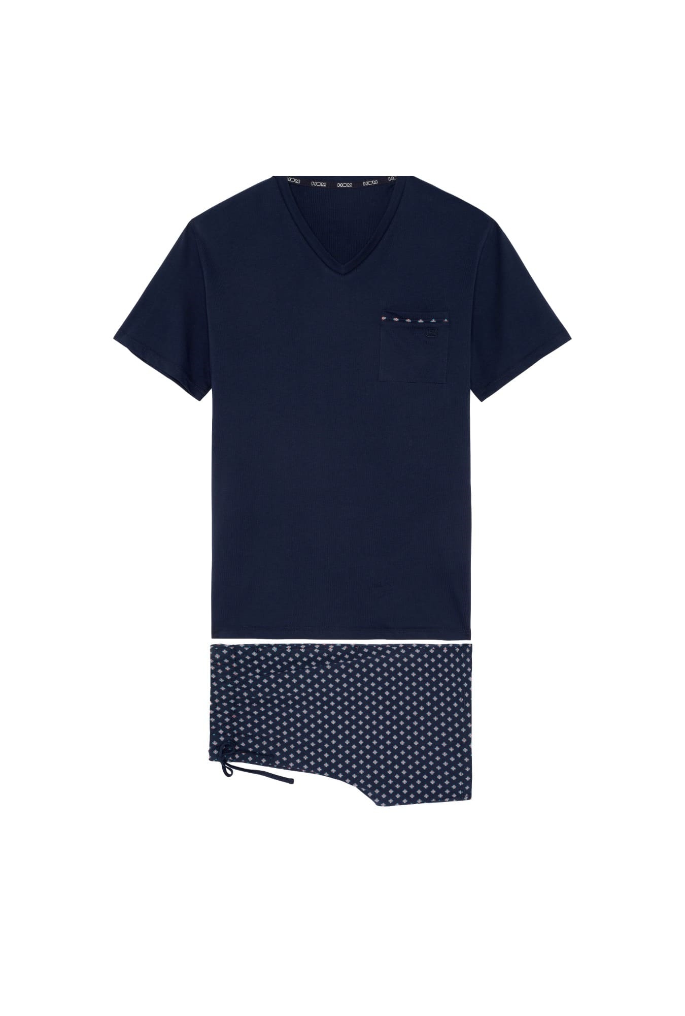 Nuit & Homewear Pyjama et Pyjacourt imprimé marine 402835 – Image 5