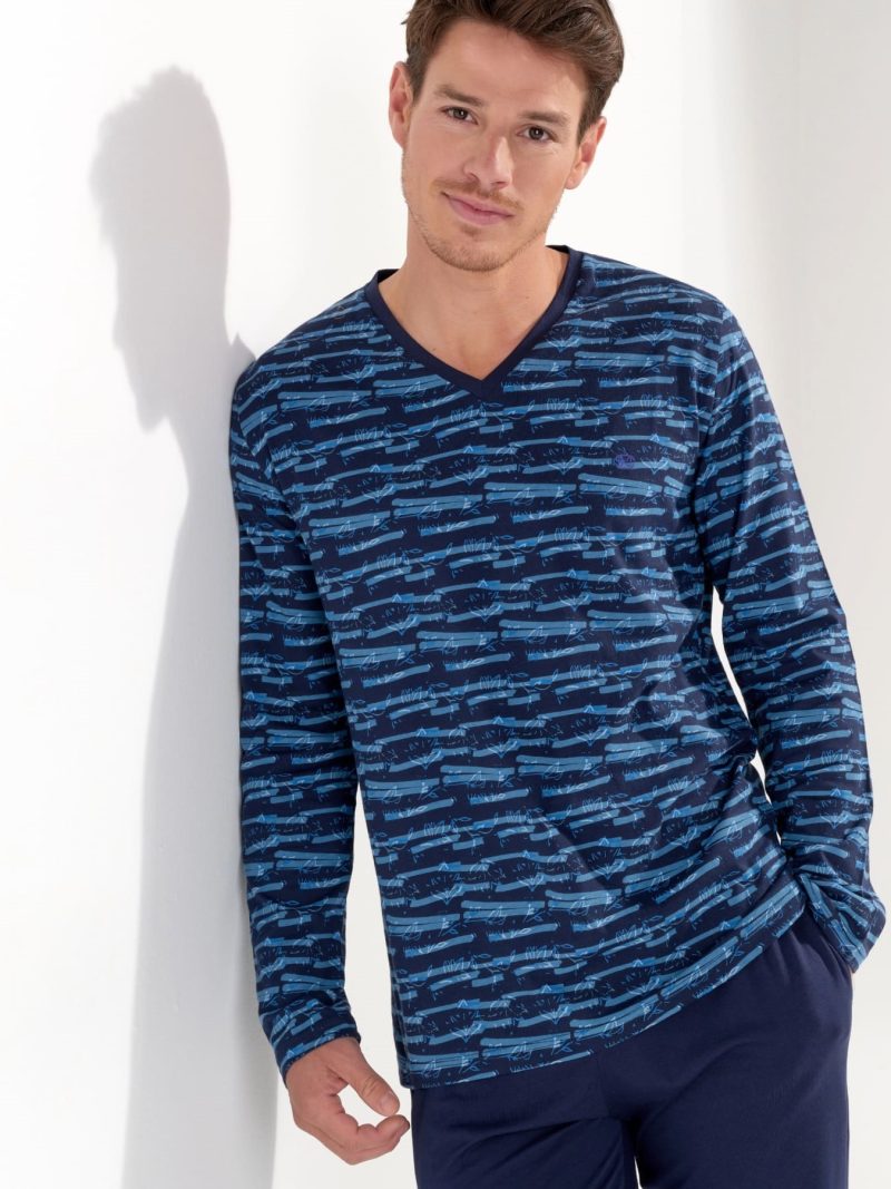 Nuit & Homewear Pyjama et Pyjacourt marine 402837
