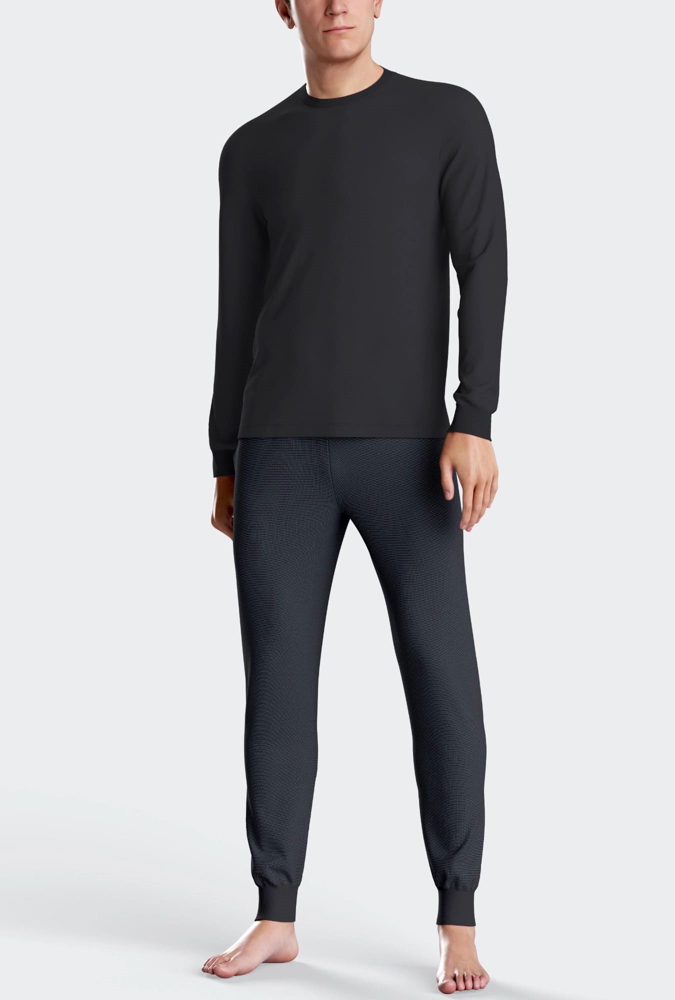 Nuit & Homewear Pyjama et Pyjacourt bleu marine im1551m80 – Image 2