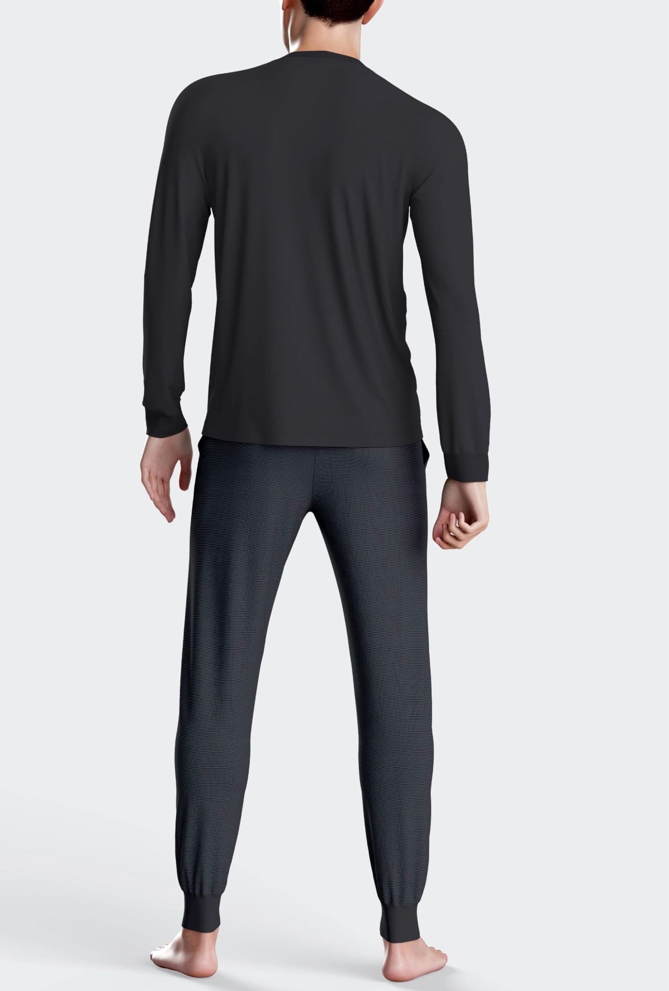 Nuit & Homewear Pyjama et Pyjacourt bleu marine im1551m80 – Image 3