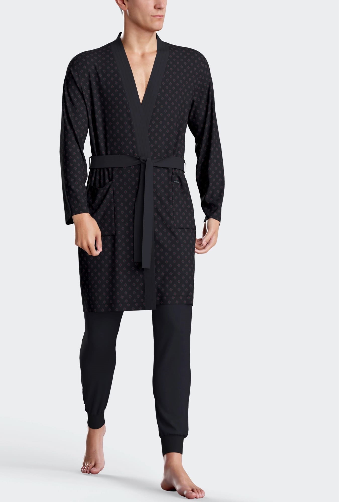 Nuit & Homewear Robe de Chambre et Peignoir bleu marine imprimé im1641m86