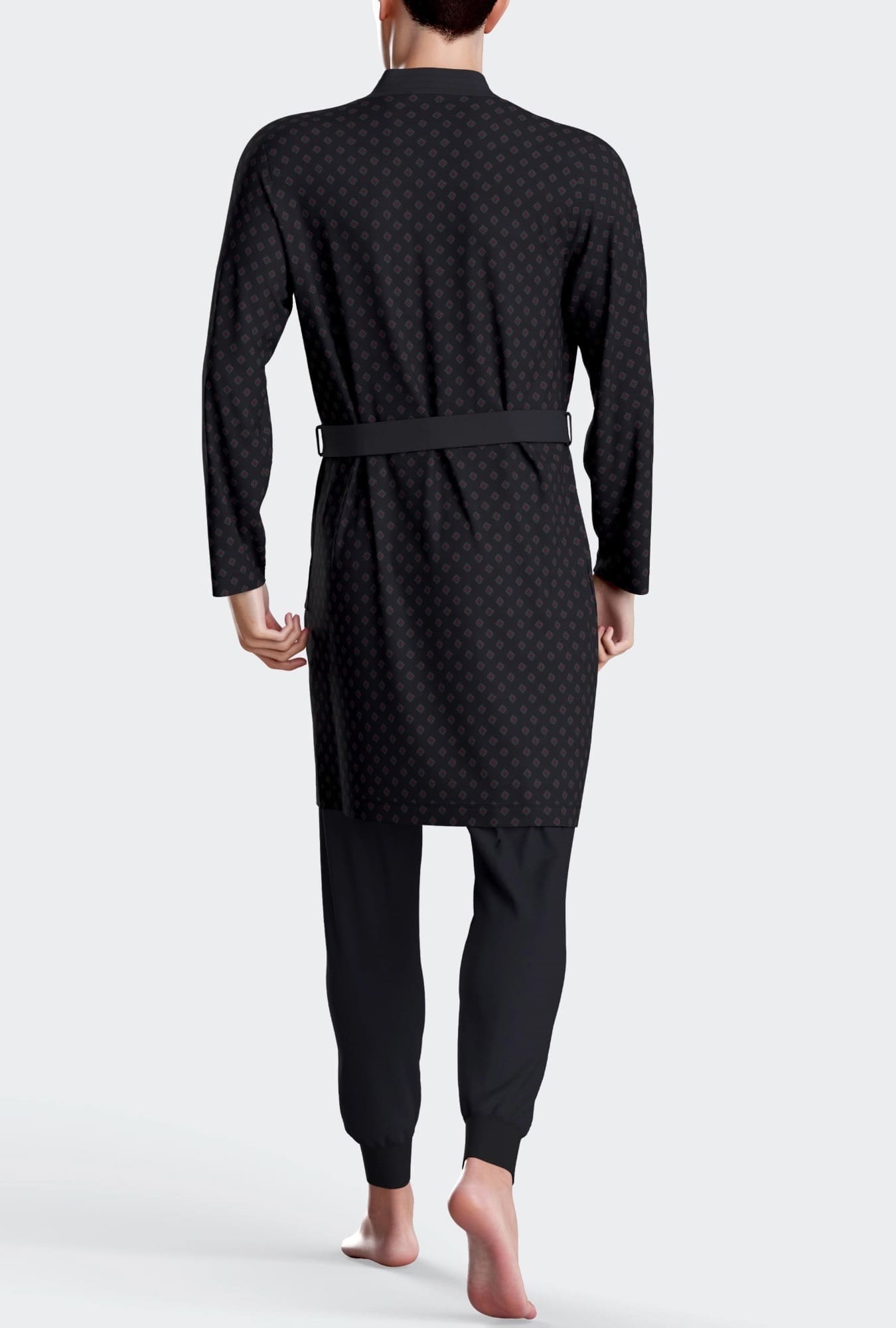 Nuit & Homewear Robe de Chambre et Peignoir bleu marine imprimé im1641m86 – Image 2