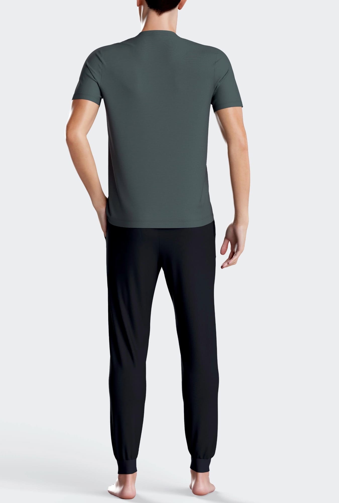 Nuit & Homewear Pyjama et Pyjacourt gris im1561l78 – Image 2