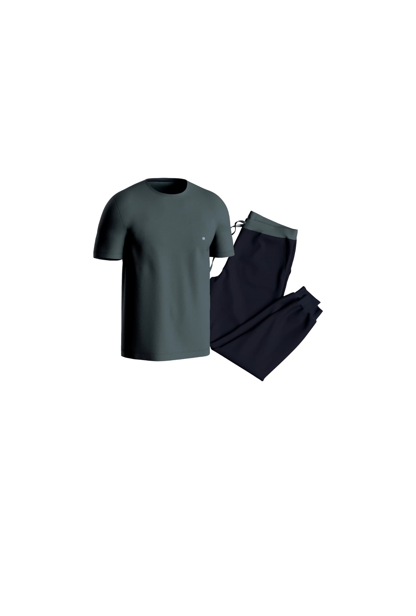 Nuit & Homewear Pyjama et Pyjacourt gris im1561l78 – Image 3