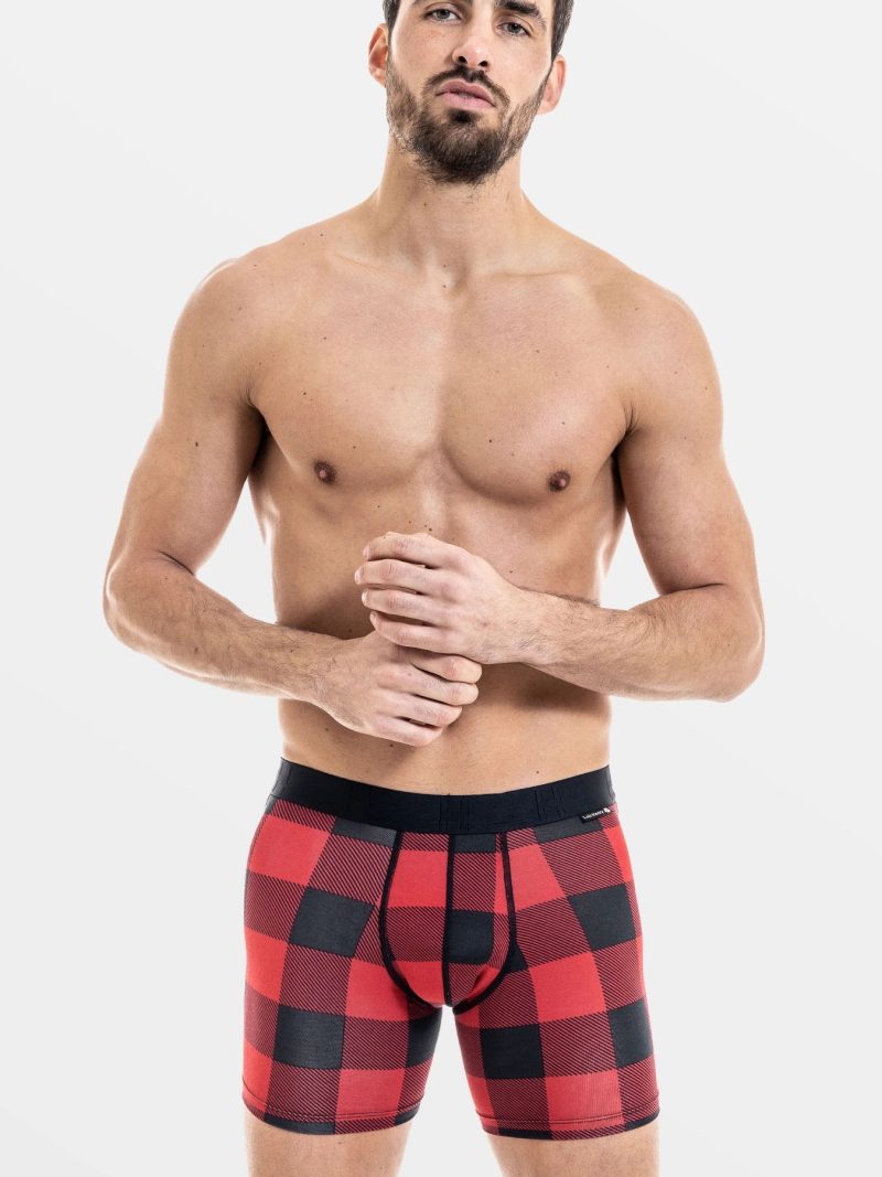 Les dessous Boxer rouge kbm302