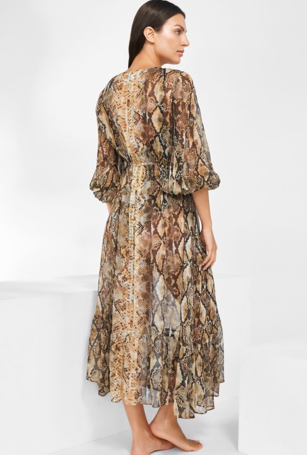 Robe longue Maryan Mehlhorn Serpent Imprimé Python