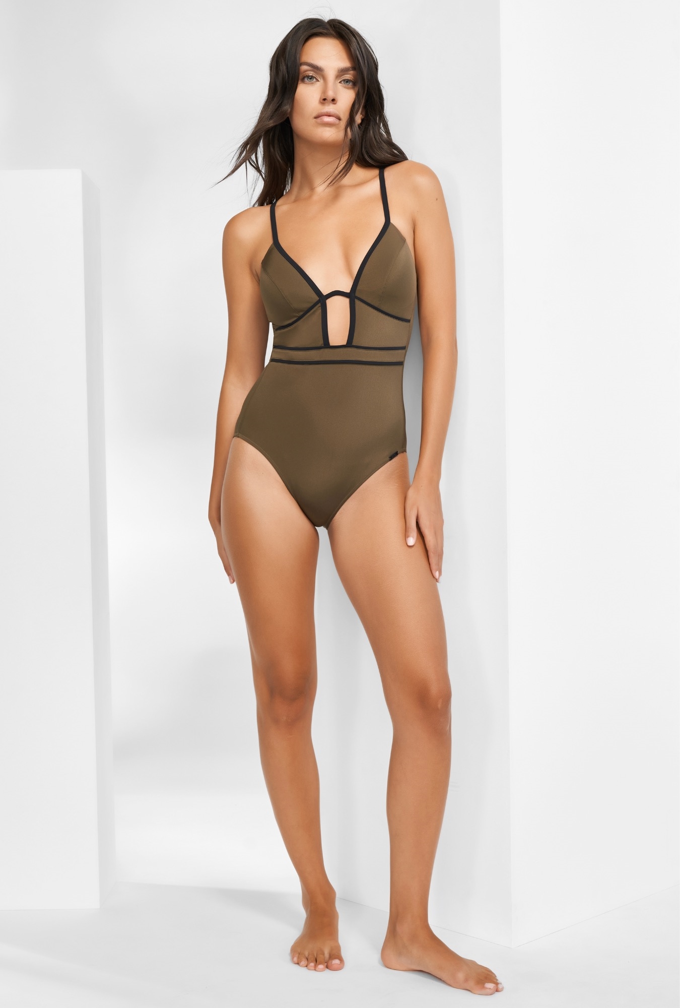 Bain Maillot de bain 1 Pièce 857 olive black 8998 – Image 9