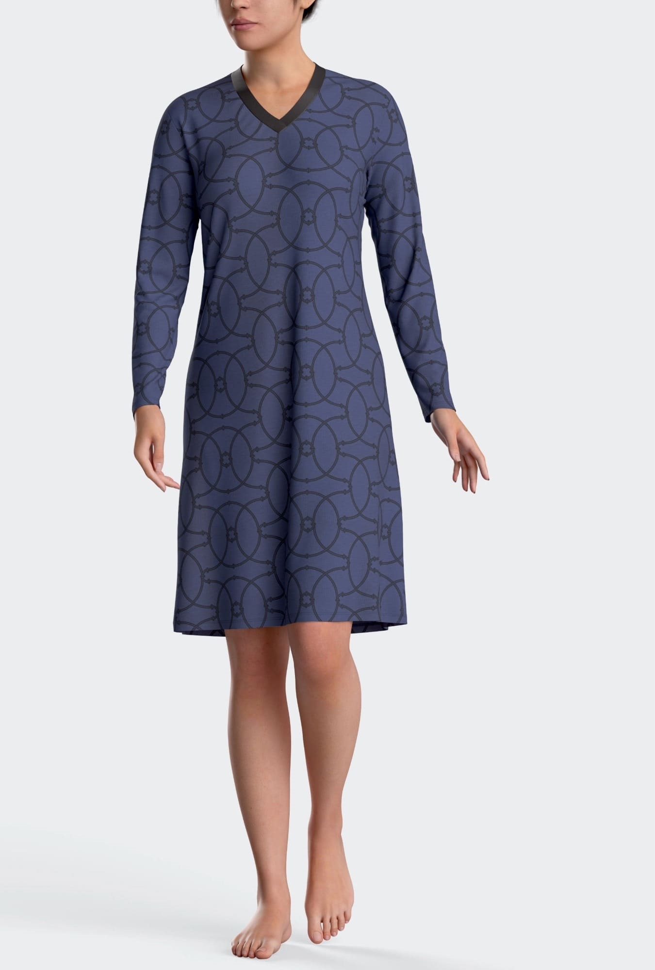 Nuit & Homewear Chemise de nuit bleu im8662n15 – Image 2