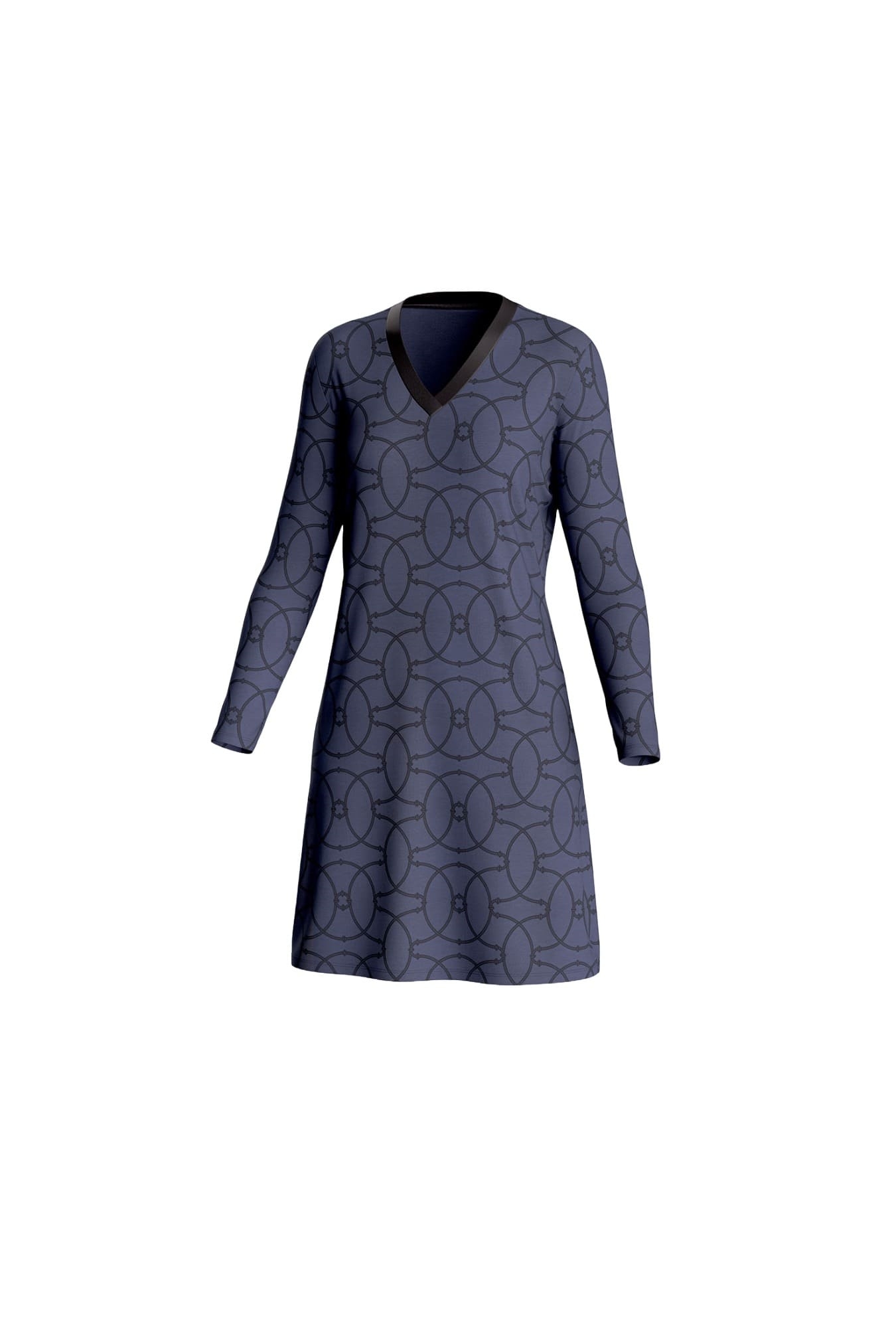 Nuit & Homewear Chemise de nuit bleu im8662n15 – Image 3