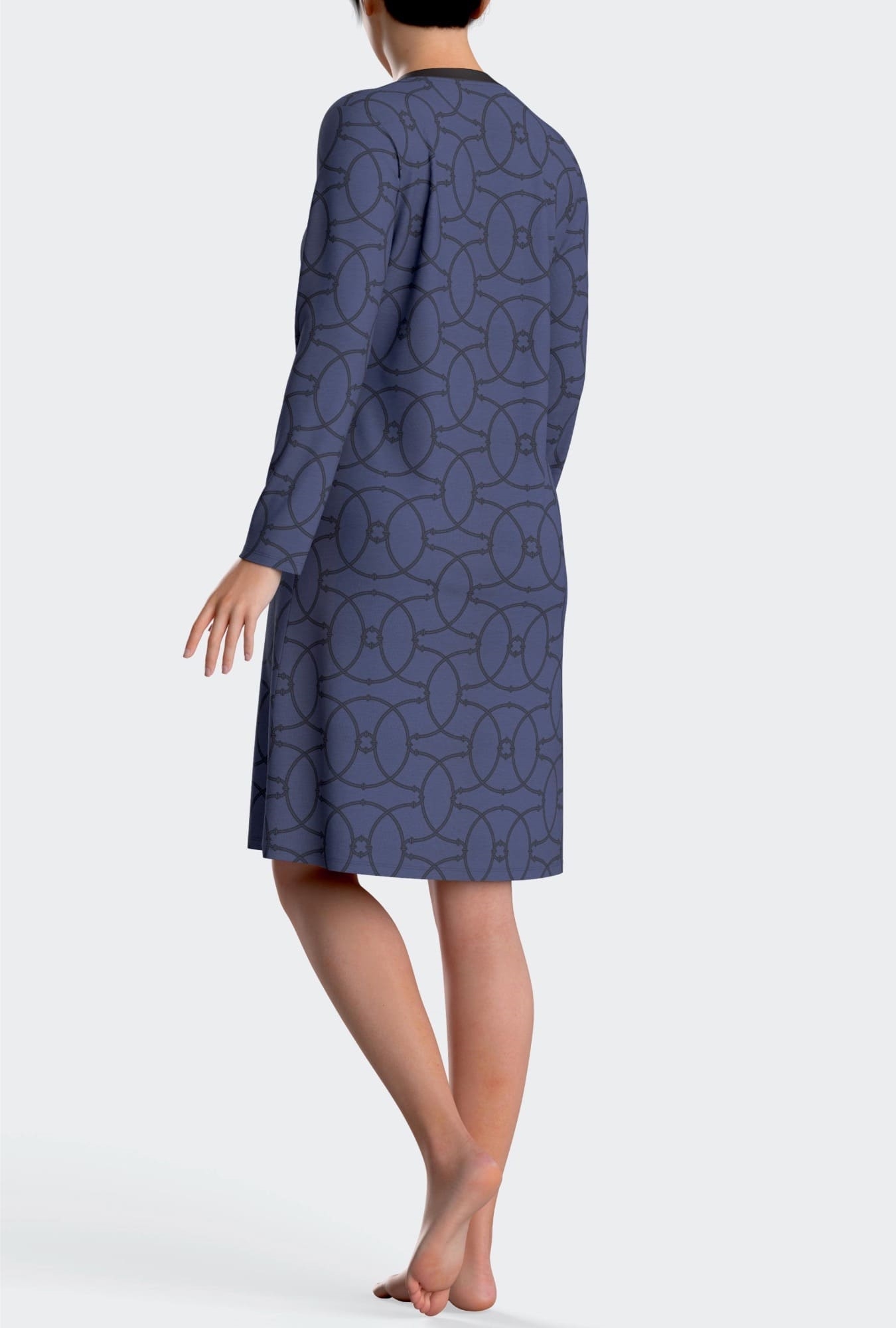 Nuit & Homewear Chemise de nuit bleu im8662n15 – Image 4