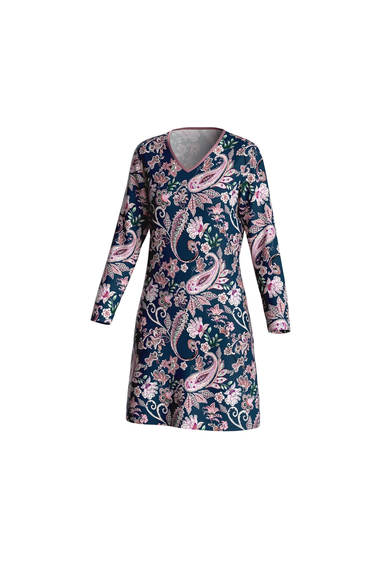 Nuit & Homewear Chemise de nuit bleu rose im8662n11 – Image 3