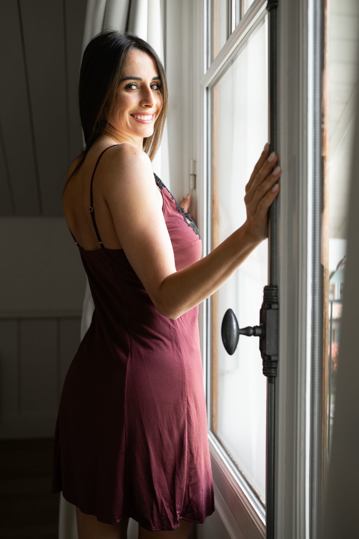 Nuit & Homewear Nuisette aubergine 6let0101 – Image 2