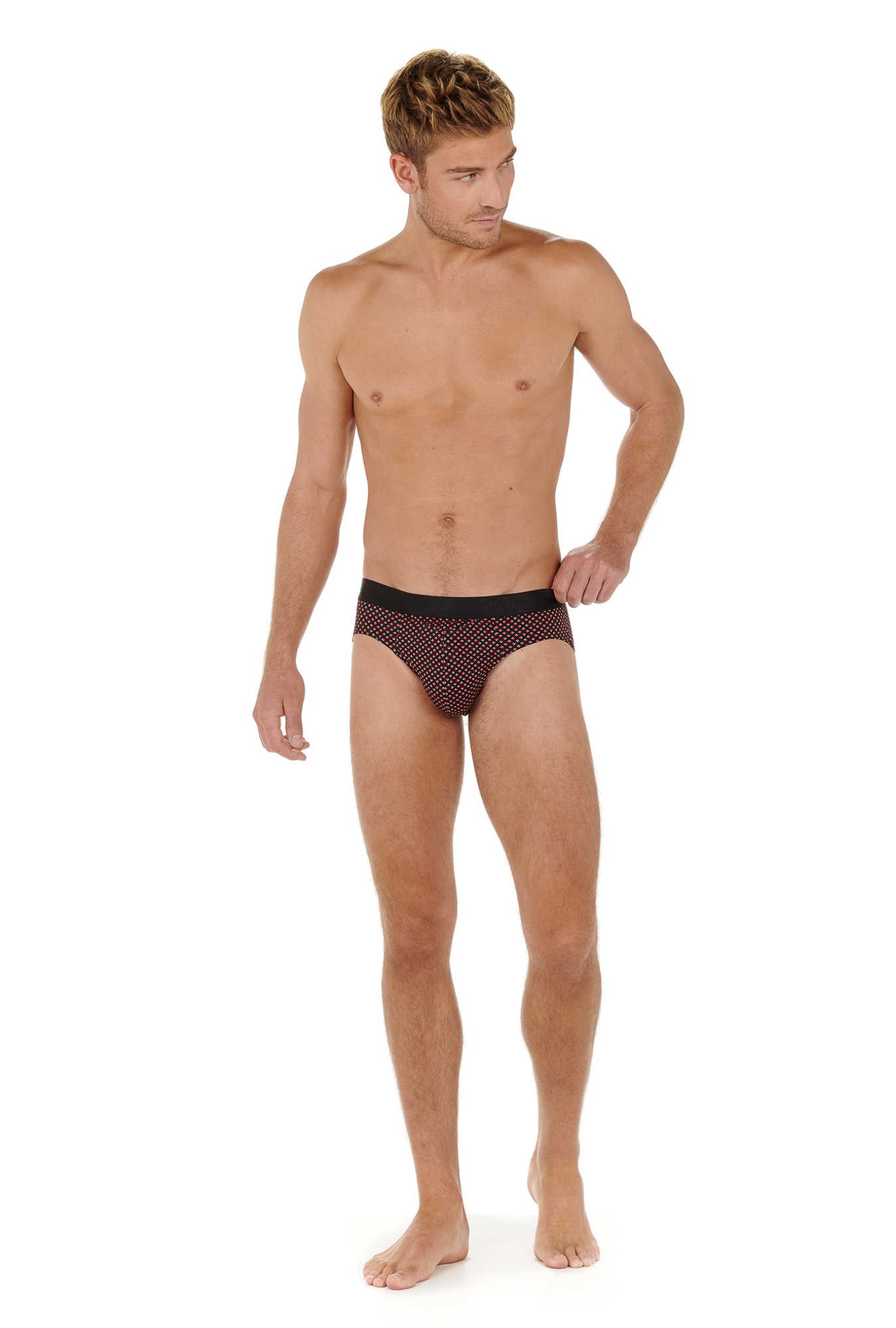 Les dessous Slip noir imprimé 402627