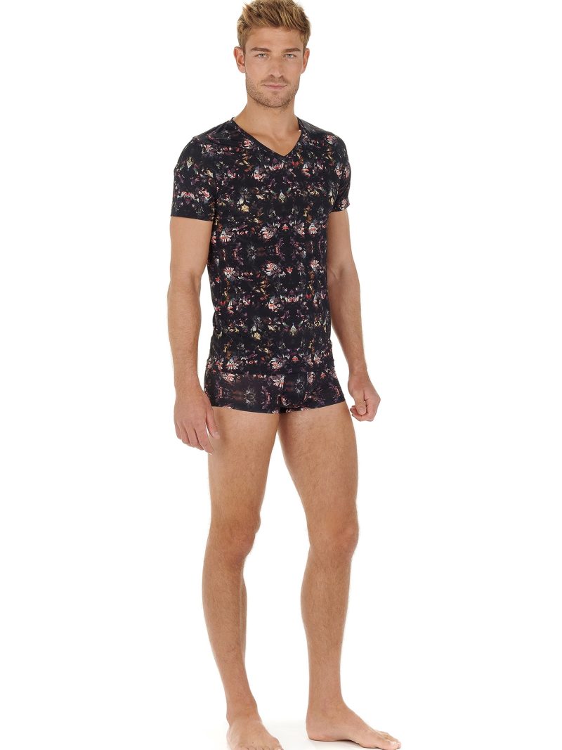 Nuit & Homewear Tee shirt noir imprimé 402653