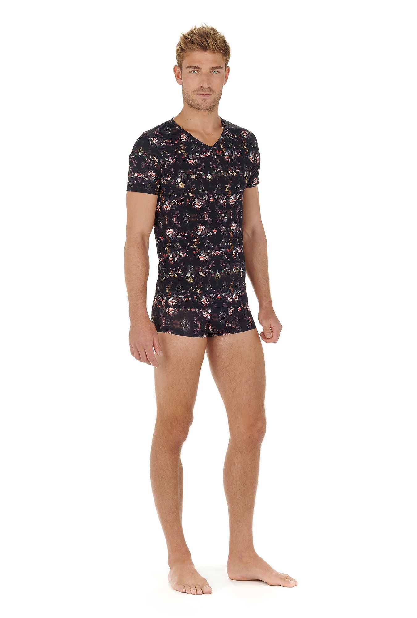 Nuit & Homewear Tee shirt noir imprimé 402653