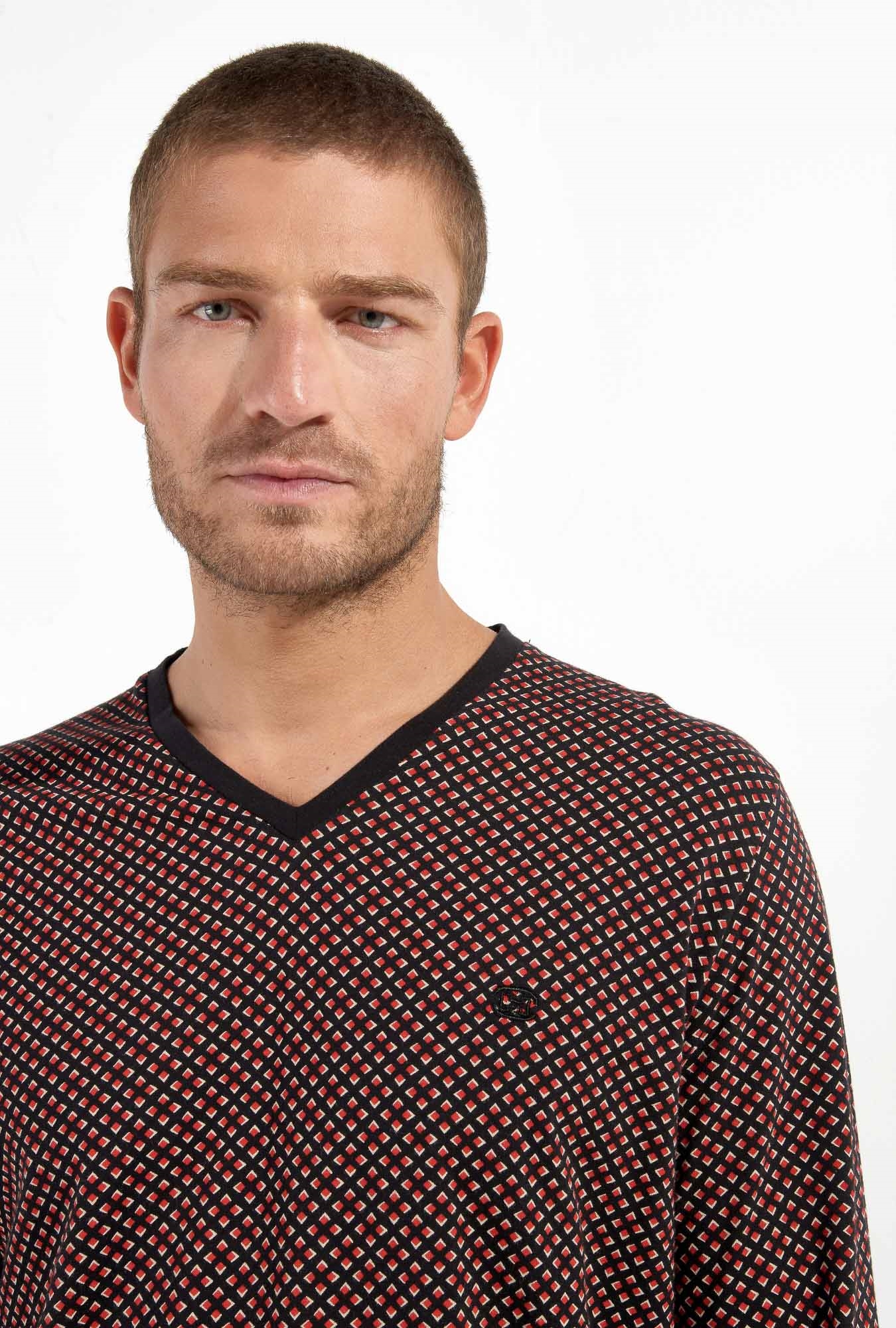 Nuit & Homewear Pyjama et Pyjacourt noir imprimé 402672 – Image 4
