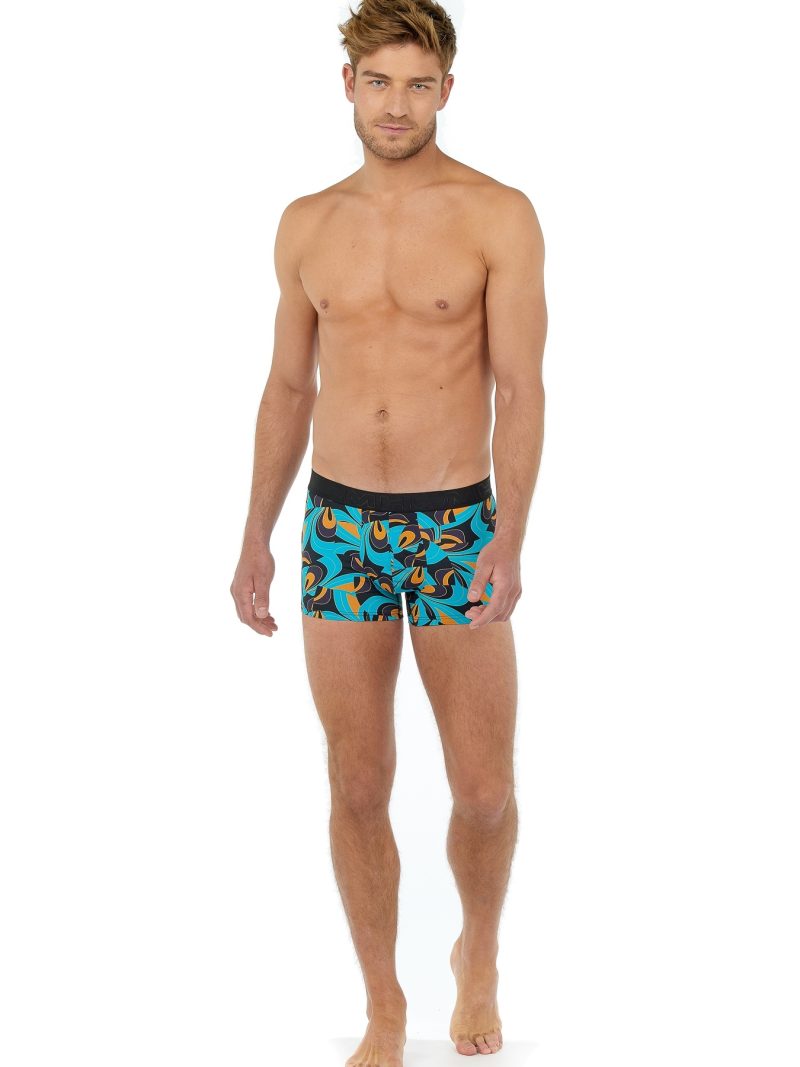 Les dessous Boxer bleu jaune 402541