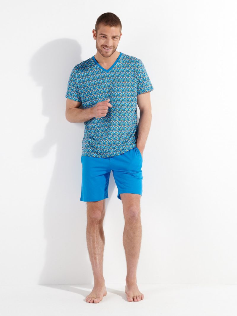 Nuit & Homewear Pyjama et Pyjacourt bleu 402696