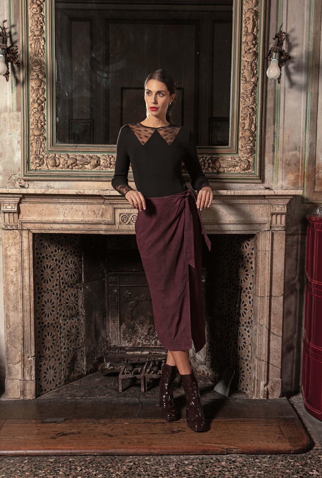 Lingerie Fine Top / Pull noir 6856