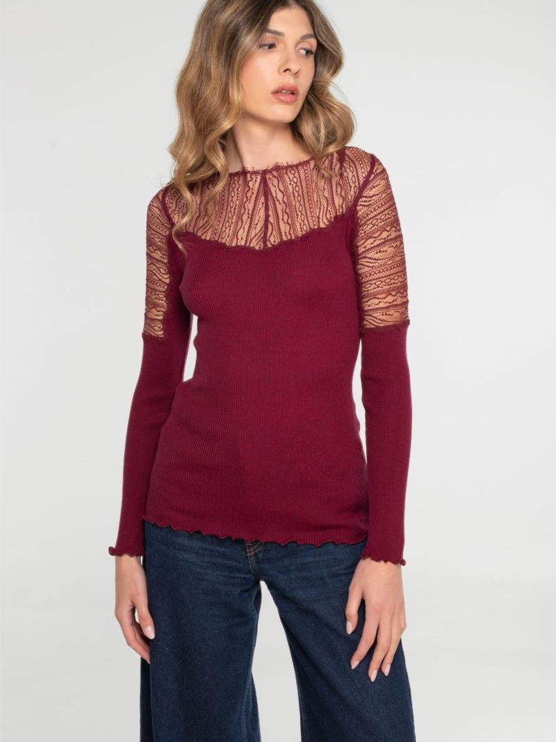 Lingerie Fine Top / Pull sangria 7415