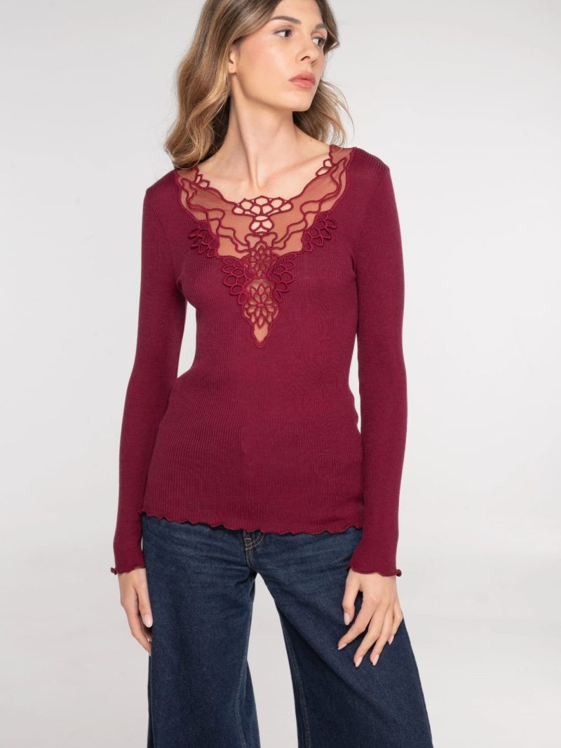 Lingerie Fine Top / Pull sangria 7429