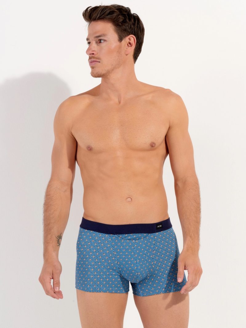 Les dessous Boxer bleu imprimé 402966