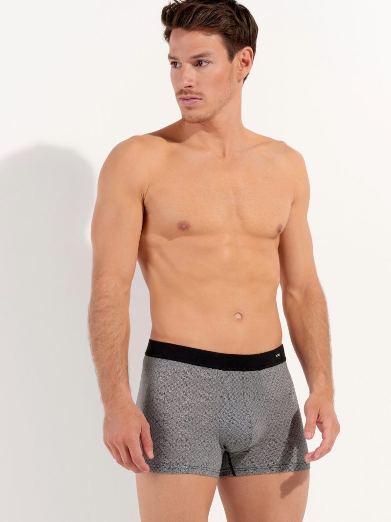Les dessous Boxer gris imprimé 402973