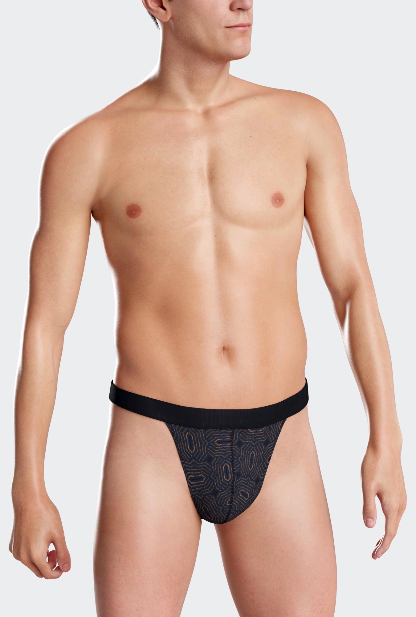 Les dessous String bleu + jaune ii1141n31