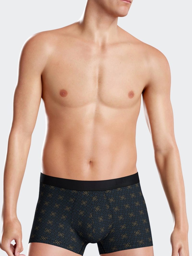Les dessous Boxer bleu + jaune ii1221n32