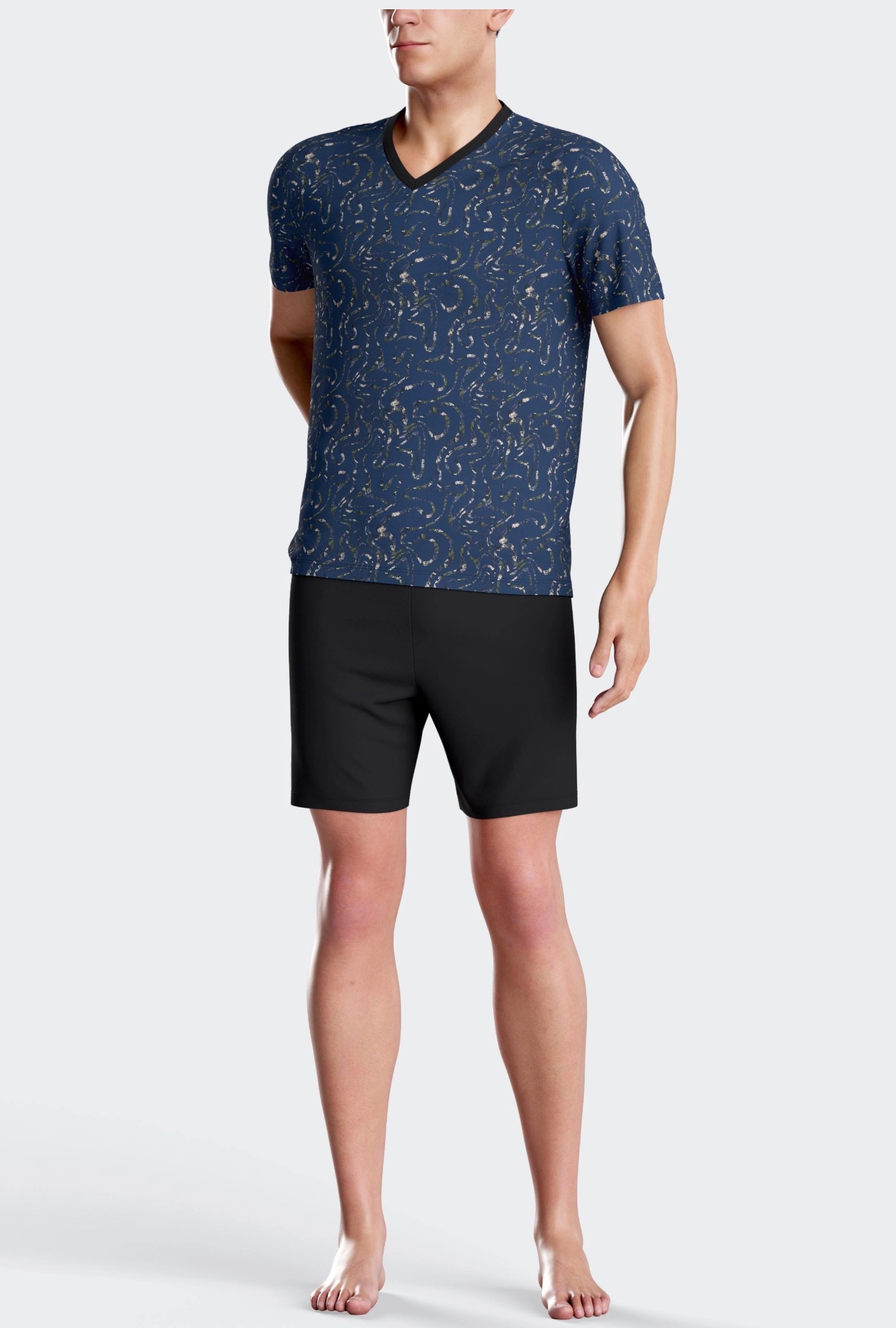 Nuit & Homewear Pyjama et Pyjacourt bleu im1512n45 – Image 2
