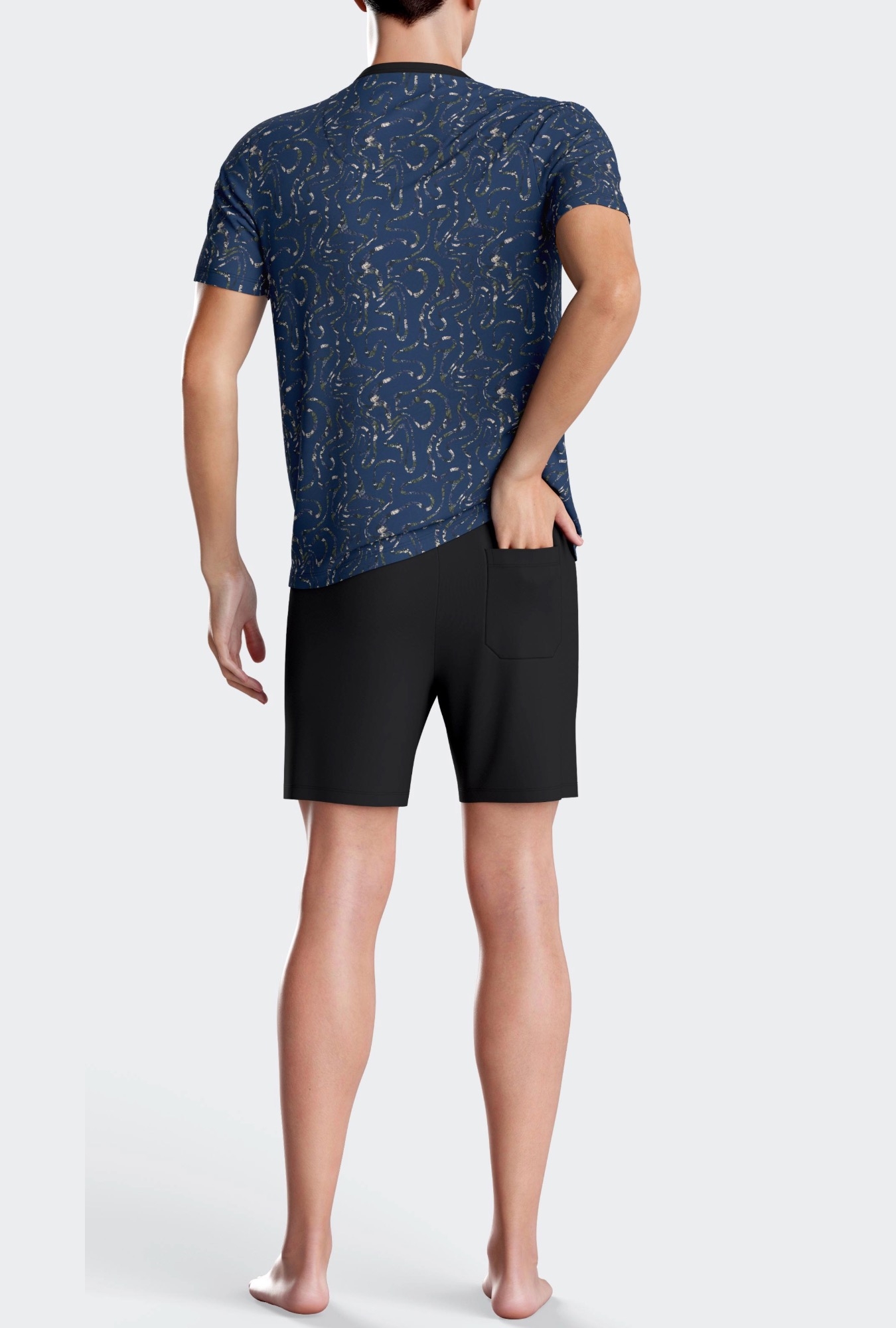 Nuit & Homewear Pyjama et Pyjacourt bleu im1512n45 – Image 3