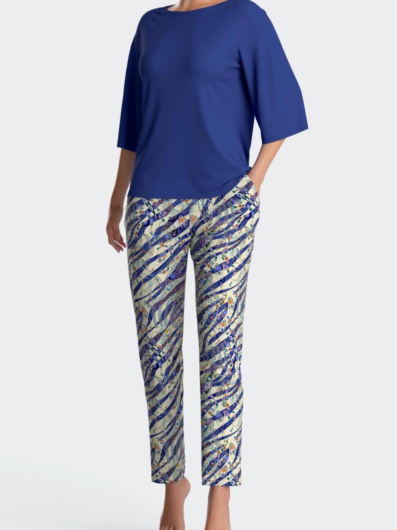 Nuit & Homewear Pyjama / Pyjacourt bleu imprimé im8551n51