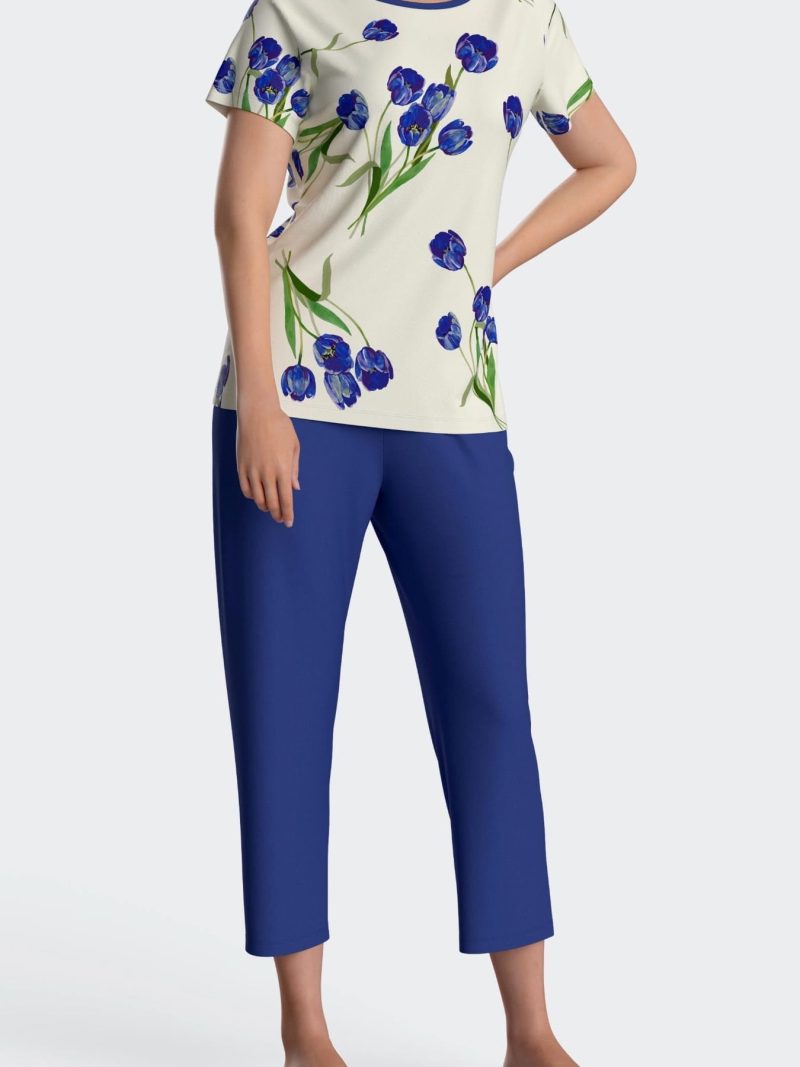 Nuit & Homewear Pyjama / Pyjacourt bleu imprimé im8561n52