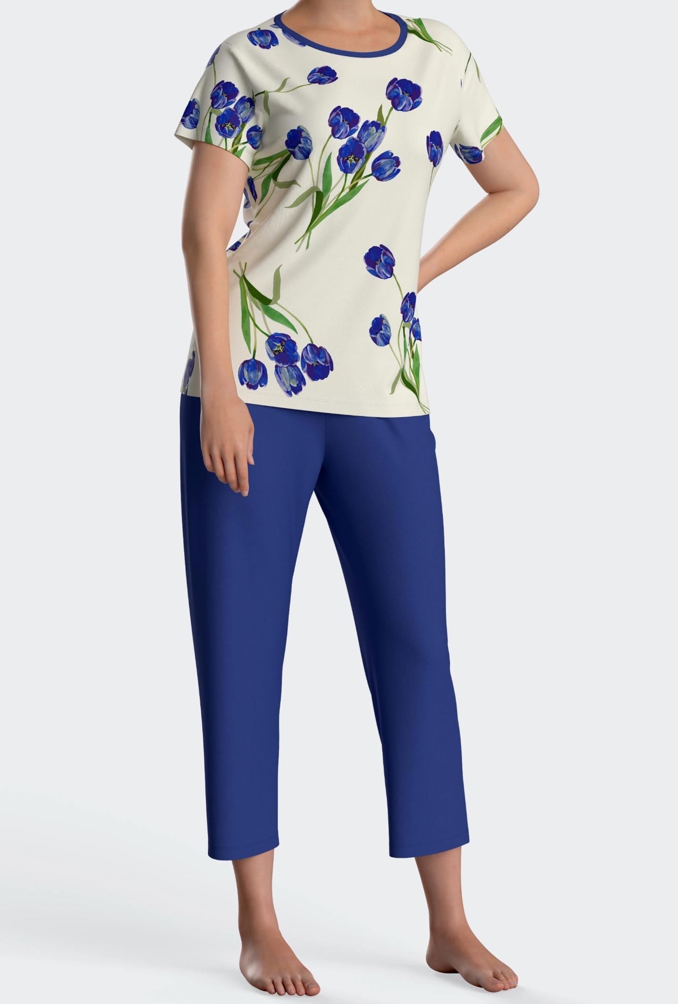 Nuit & Homewear Pyjama / Pyjacourt bleu imprimé im8561n52