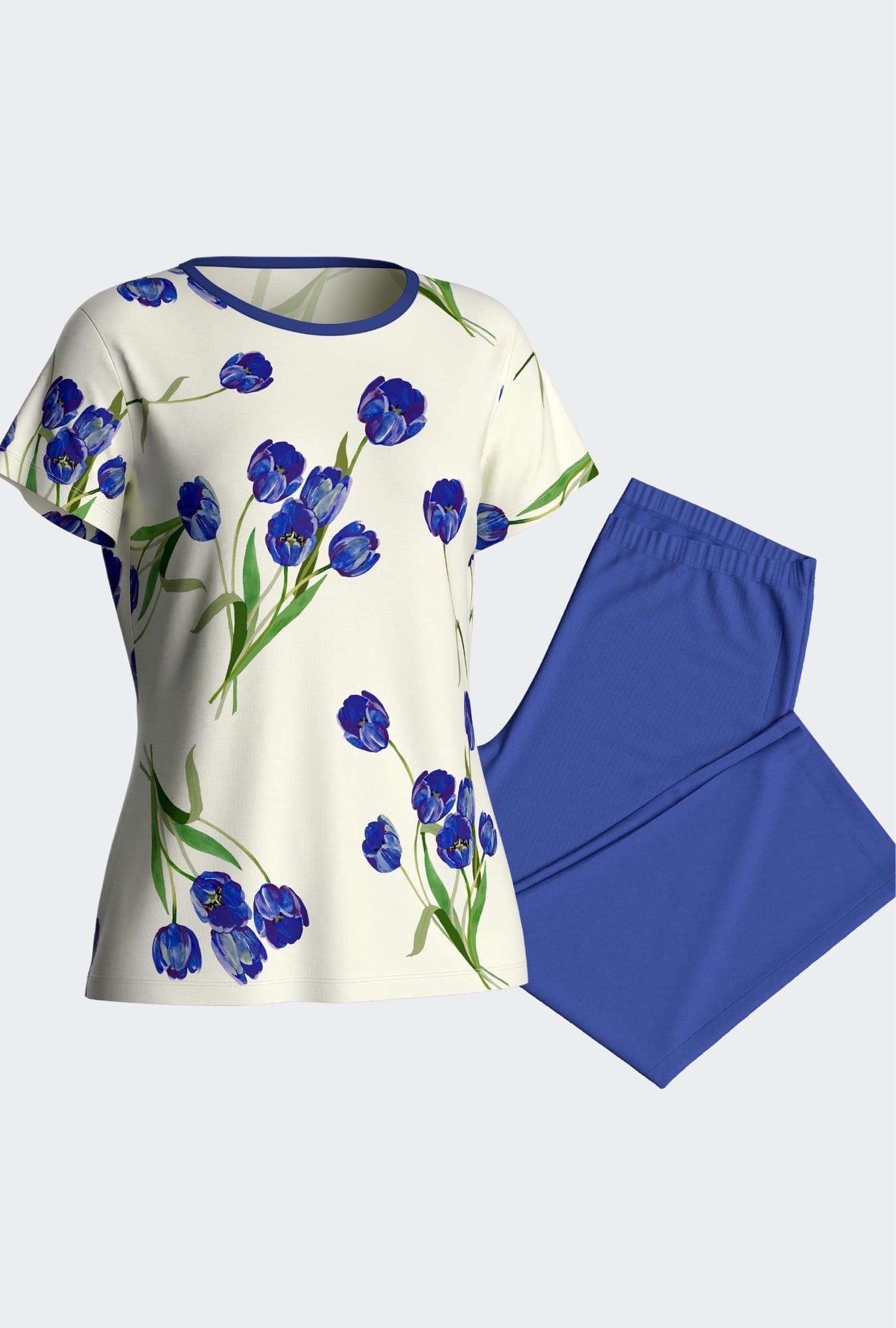 Nuit & Homewear Pyjama / Pyjacourt bleu imprimé im8561n52 – Image 3