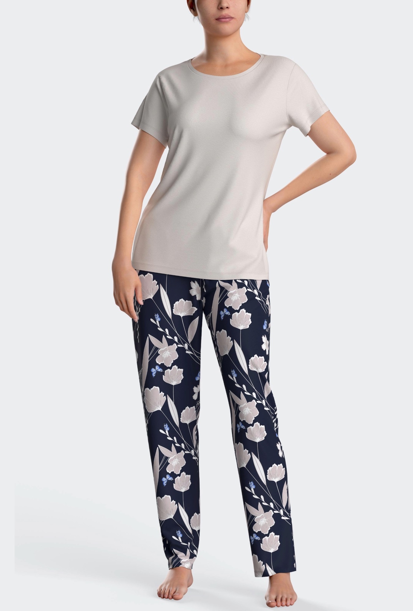 Nuit & Homewear Pyjama / Pyjacourt bleu imprimé im8561n54 – Image 3