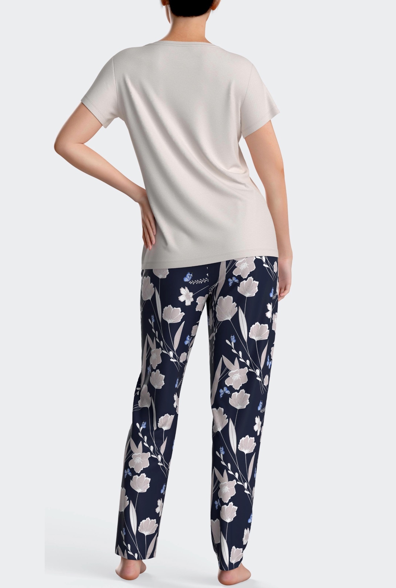Nuit & Homewear Pyjama / Pyjacourt bleu imprimé im8561n54 – Image 4