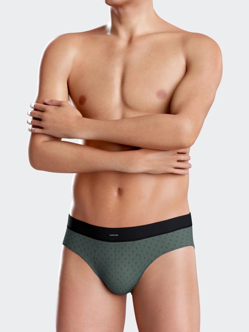 Les dessous Slip vert + marine im1123n39p2