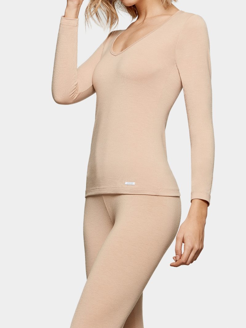 Lingerie Fine Top / Pull beige 8361606