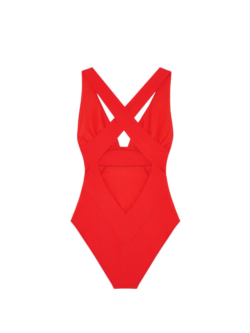 Bain Maillot de bain 1 Pièce rouge capri 61