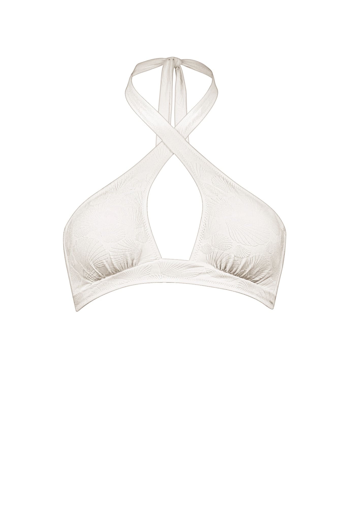 Bain Maillot Triangle 106 white scallop 7997