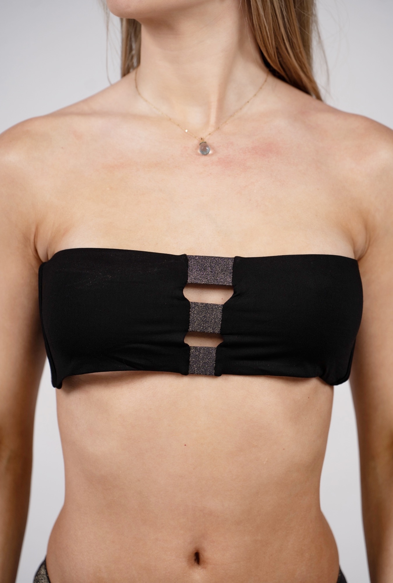 Bain Maillot Bandeau / Brassière noir renfortattitude – Image 3