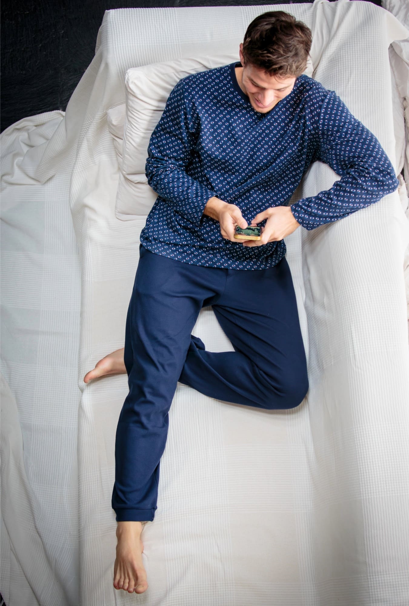 Nuit & Homewear Pyjama et Pyjacourt marine 402879 – Image 2