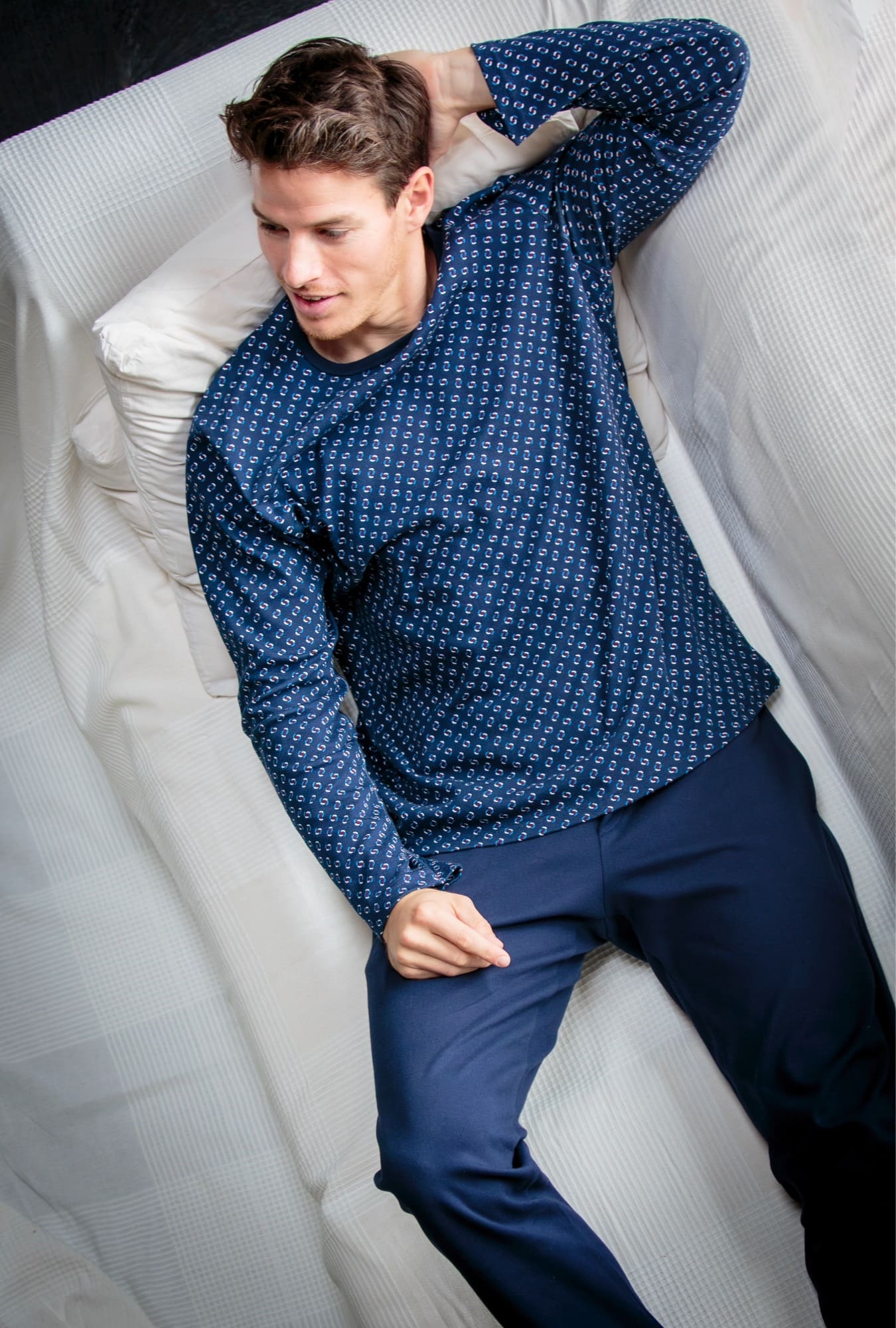 Nuit & Homewear Pyjama et Pyjacourt marine 402879 – Image 4