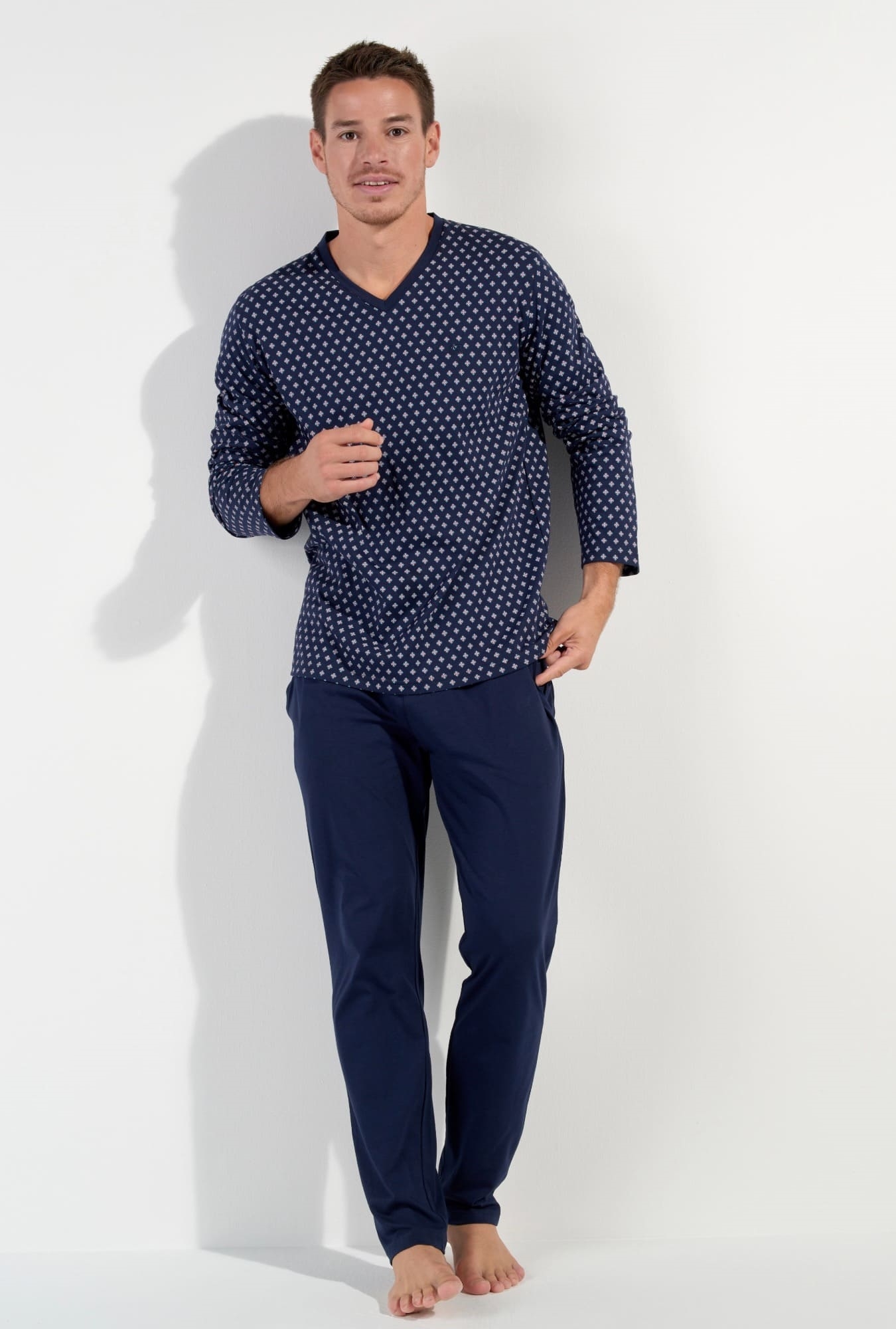 Nuit & Homewear Pyjama et Pyjacourt marine 402879 – Image 5