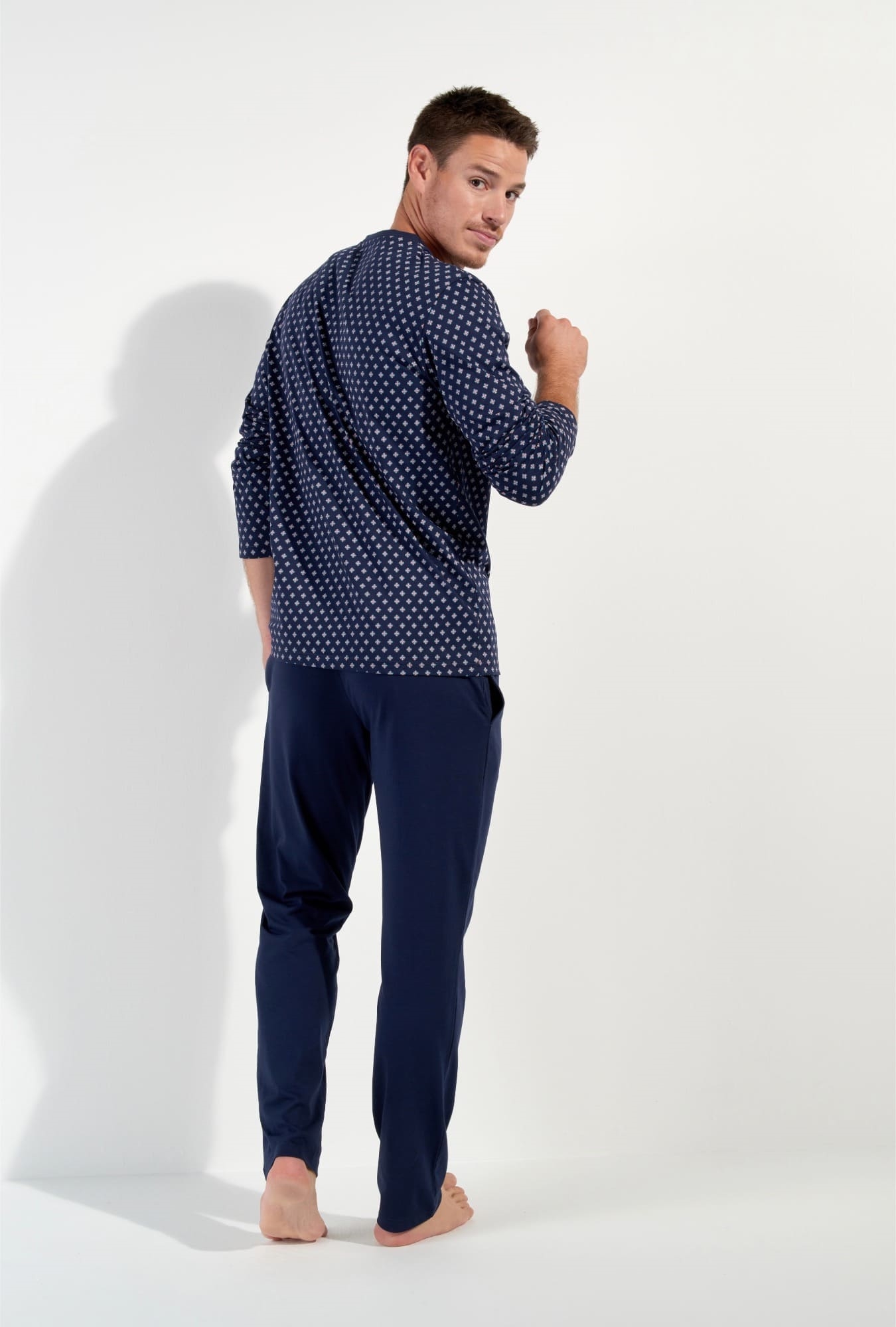 Nuit & Homewear Pyjama et Pyjacourt marine 402879 – Image 7